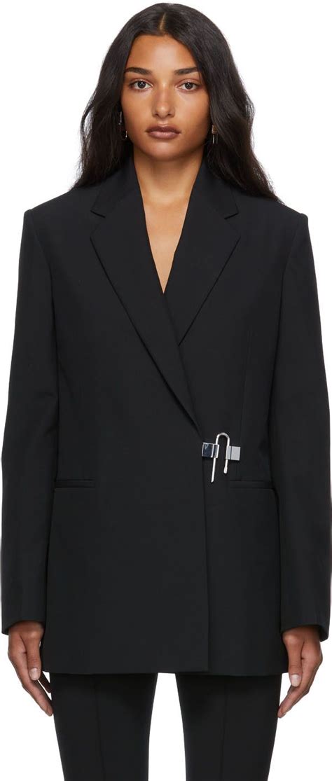 givenchy one-button blazer silk trim|GIVENCHY Women's Blazers .